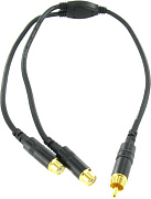 Cordial CFY 0,3 CEE кабель Y-адаптер RCA male/2xRCA female, 0,3 м, черный
